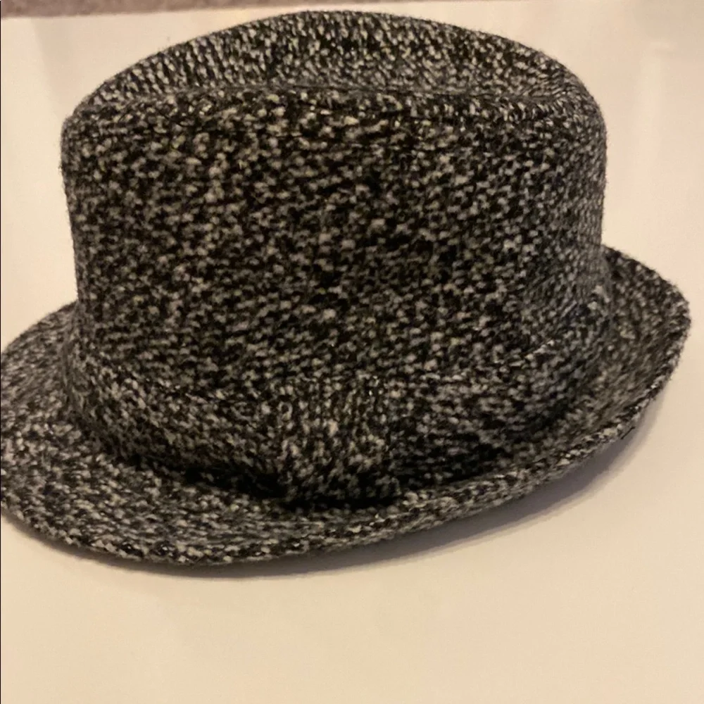 Infant Black Tweed Fedora Hat